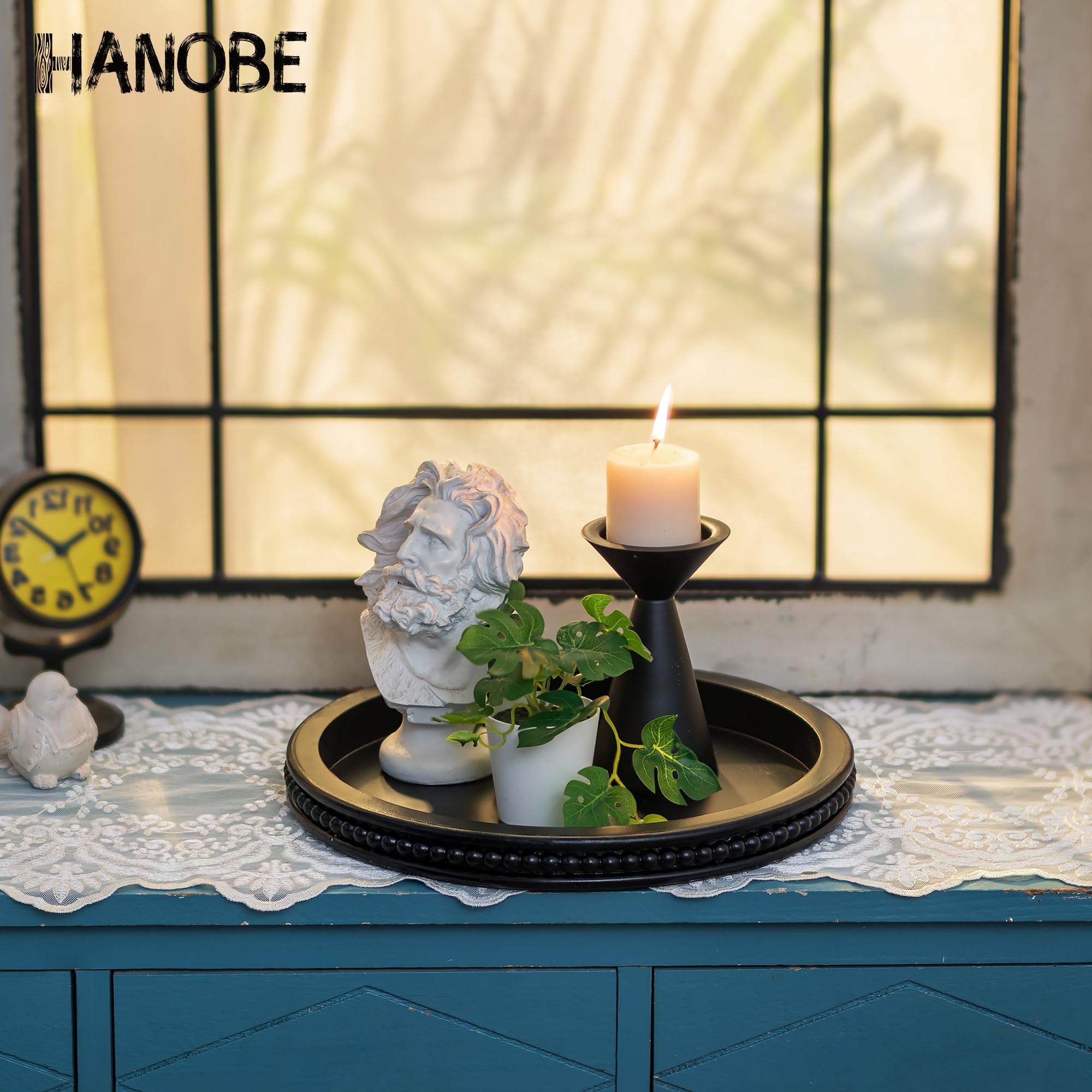 Hanobe decorative tray for living rooms creates stylish organization