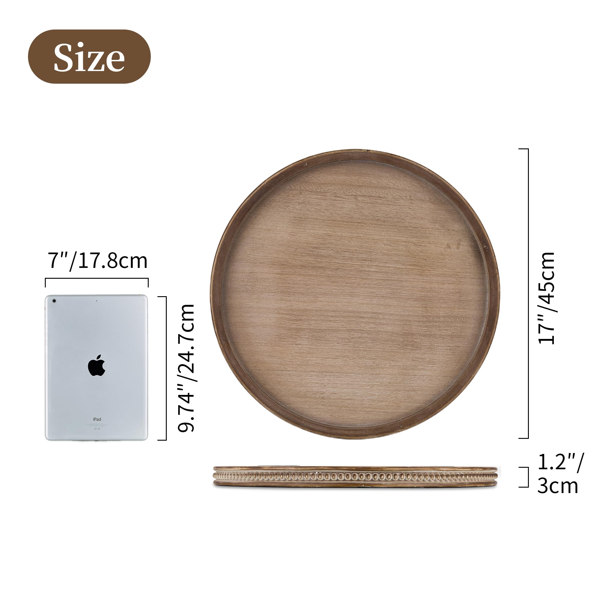 Hanobe vintage ottoman-inspired tray adds timeless charm to rooms.