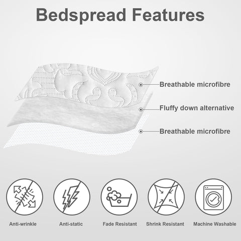 Hansleep damask quilting stitch detail highlighting durable seams