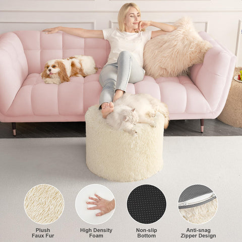 Close view of foam-filled interior maintains shape for daily use.