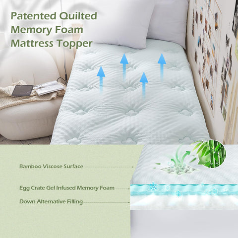Hansleep gel-infused memory foam layer cools the surface for comfort.