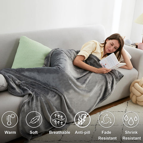 Hansleep machine-washable fleece blanket retains color after cycles.
