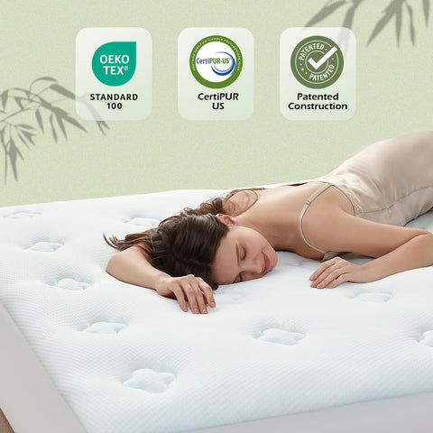 Hansleep topper fits multiple sizes, including twin and other common dimensions.