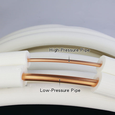 HANSUM 1/4 and 3/8 OD copper pipes with flared nuts ensure leak-free joints