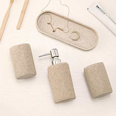 Haocoott beige bathroom set in gift-ready packaging