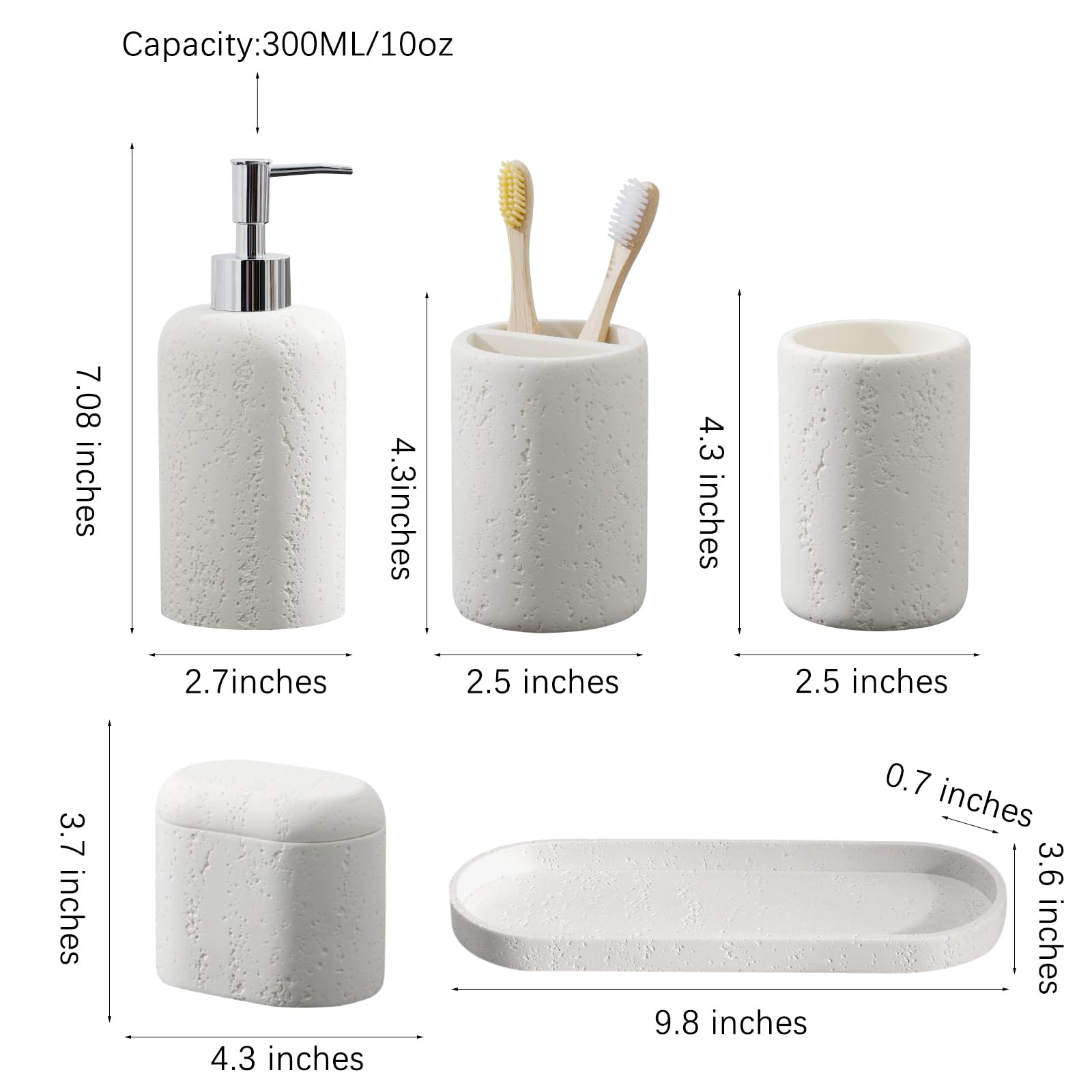 Haocoott vanity tray provides a tidy spot for small bathroom essentials.