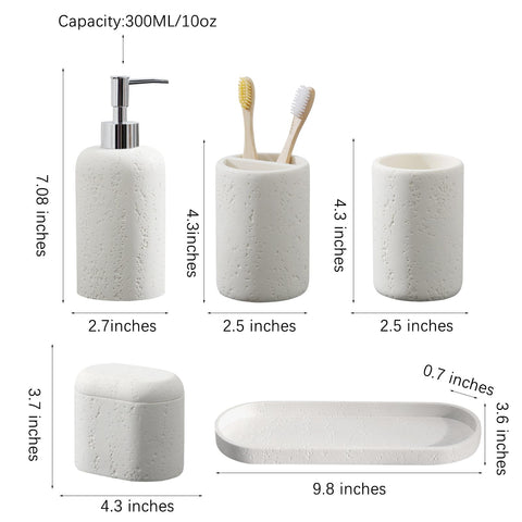 Haocoott vanity tray provides a tidy spot for small bathroom essentials.