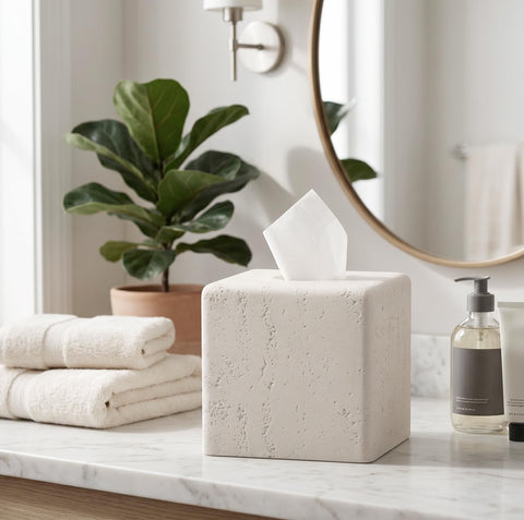 Haocoott office-friendly tissue box cover pairs with desks.