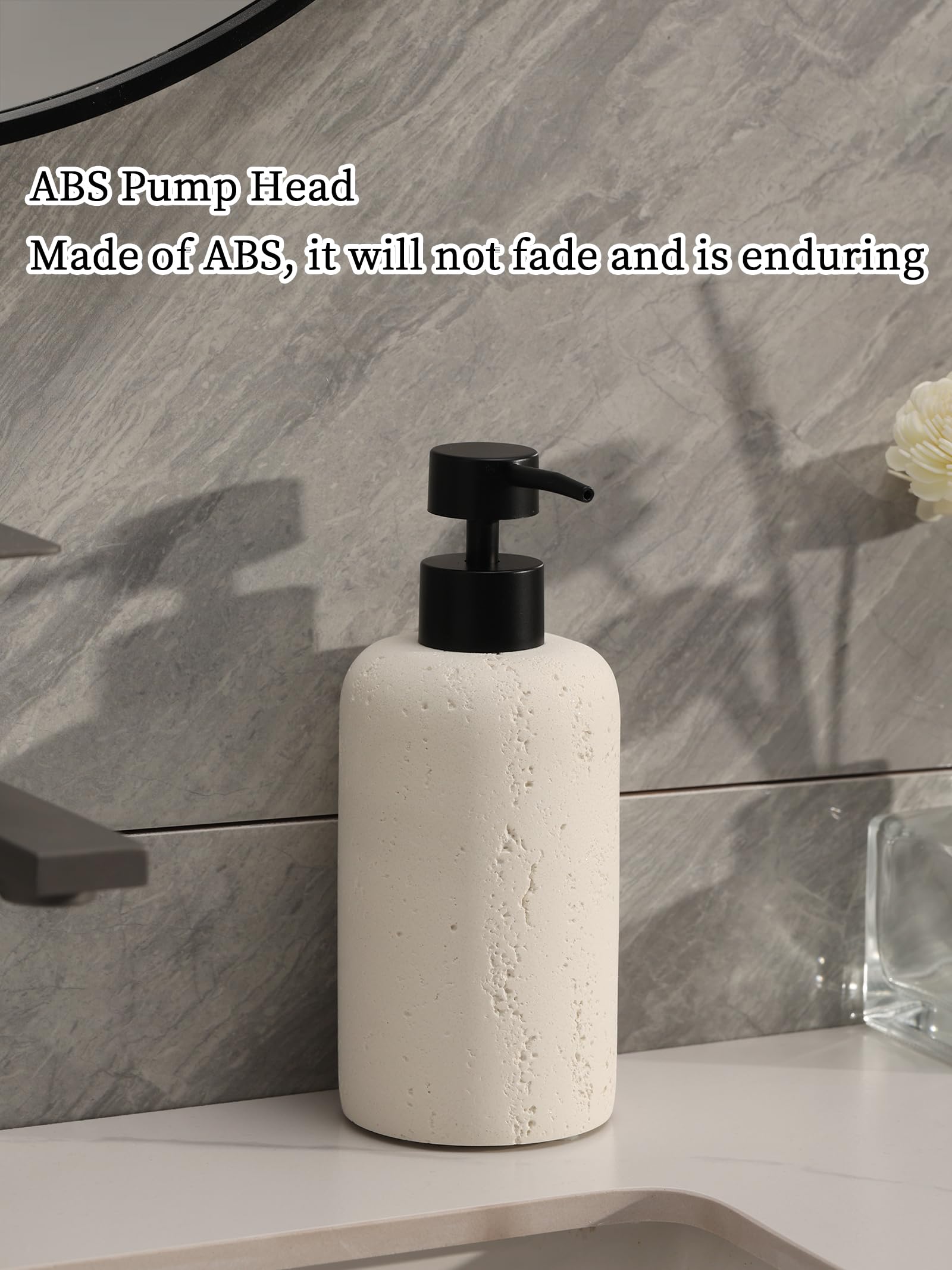 Haocoott travertine shower dispenser cream multipurpose for lotion or shampoo