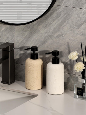 Haocoott travertine dispenser cream stylish addition to bathroom and kitchen decor