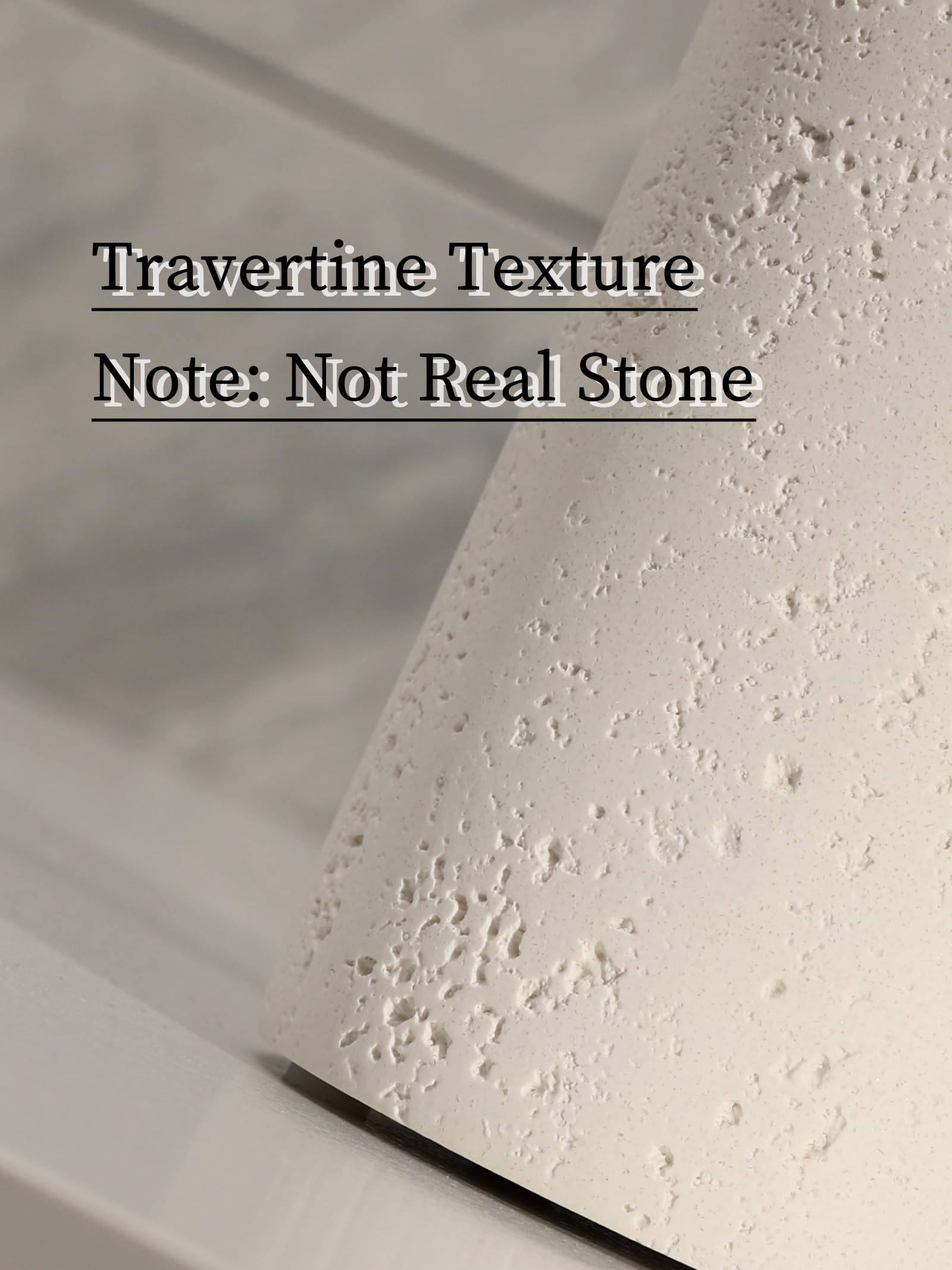 Bathroom countertop setup with Haocoott travertine bottle featuring non-slip texture