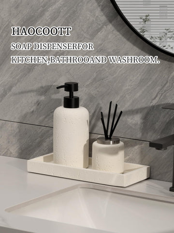 Haocoott travertine bathroom dispenser cream no-leak pump minimizes drips