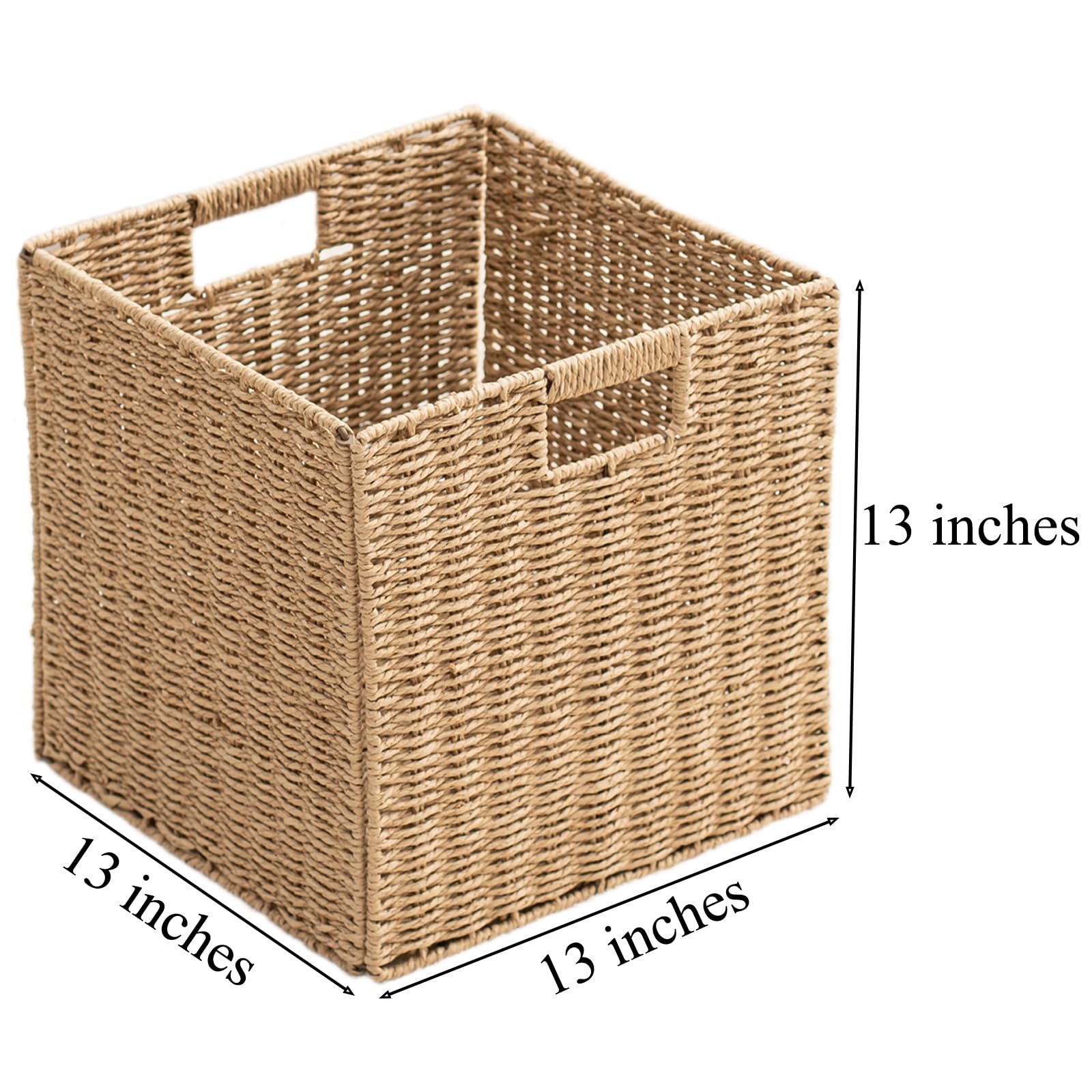 HaoGZMZFCL natural cube basket ideal for clothing storage in bedrooms.