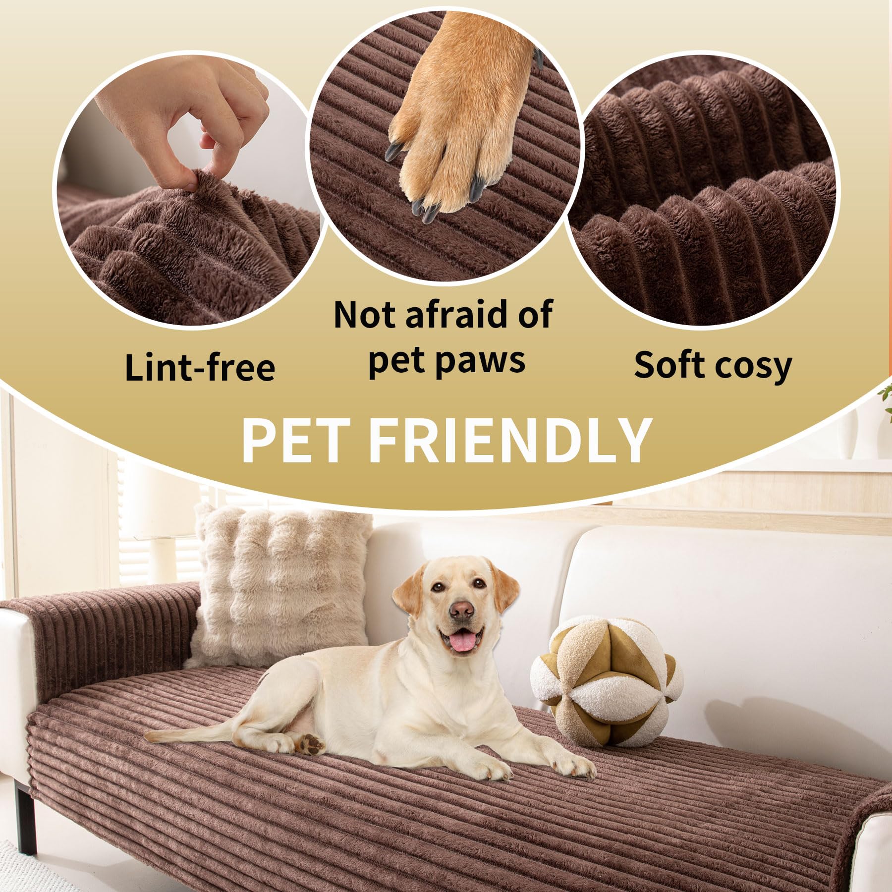 HAOMAIJIA durable velvet dog bed cover adds soft cushioning while guarding surfaces.