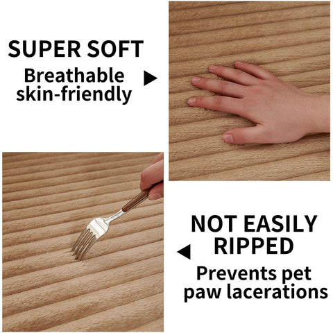 HAOMAIJIA khaki dog couch cover blends with decor.