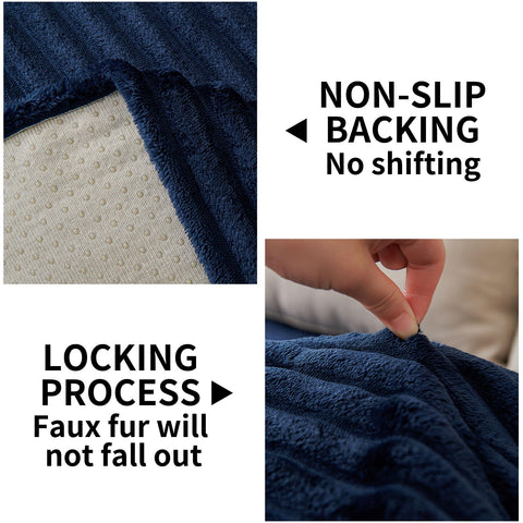 HAOMAIJIA navy cover keeps fur off and vacuuming easy.