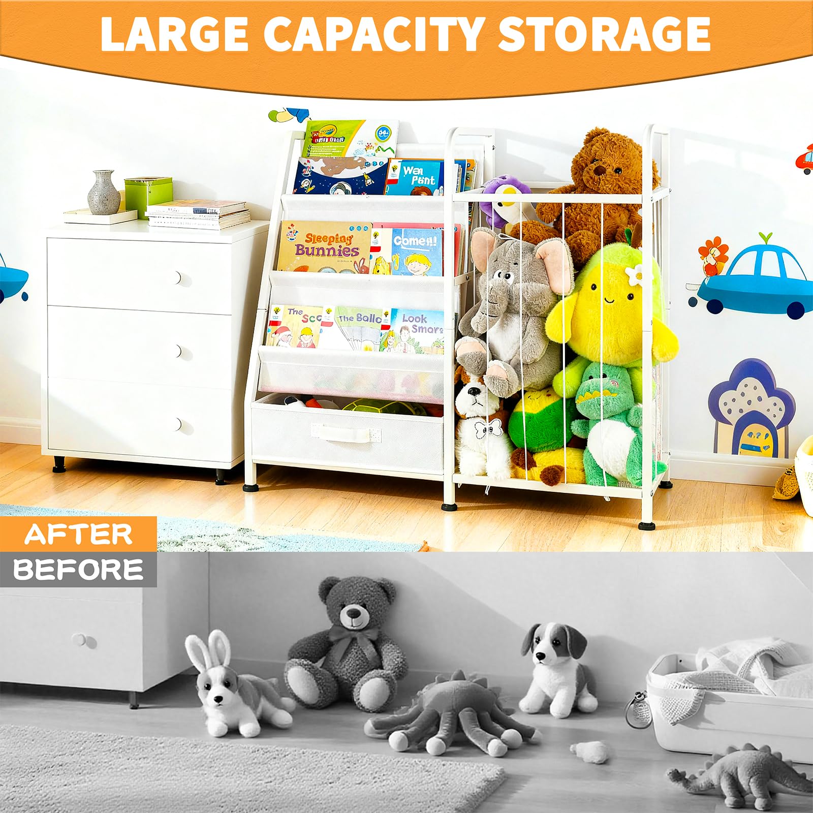 Haotao 3-tier design fits books, toys, and extra storage in tidy spaces.