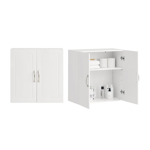 Haotian wall cabinet with front doors for compact bathroom storage.