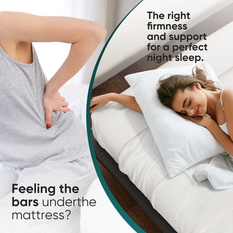 HAOXIHAO bunkie board airflow core enhances breathability beneath the mattress.