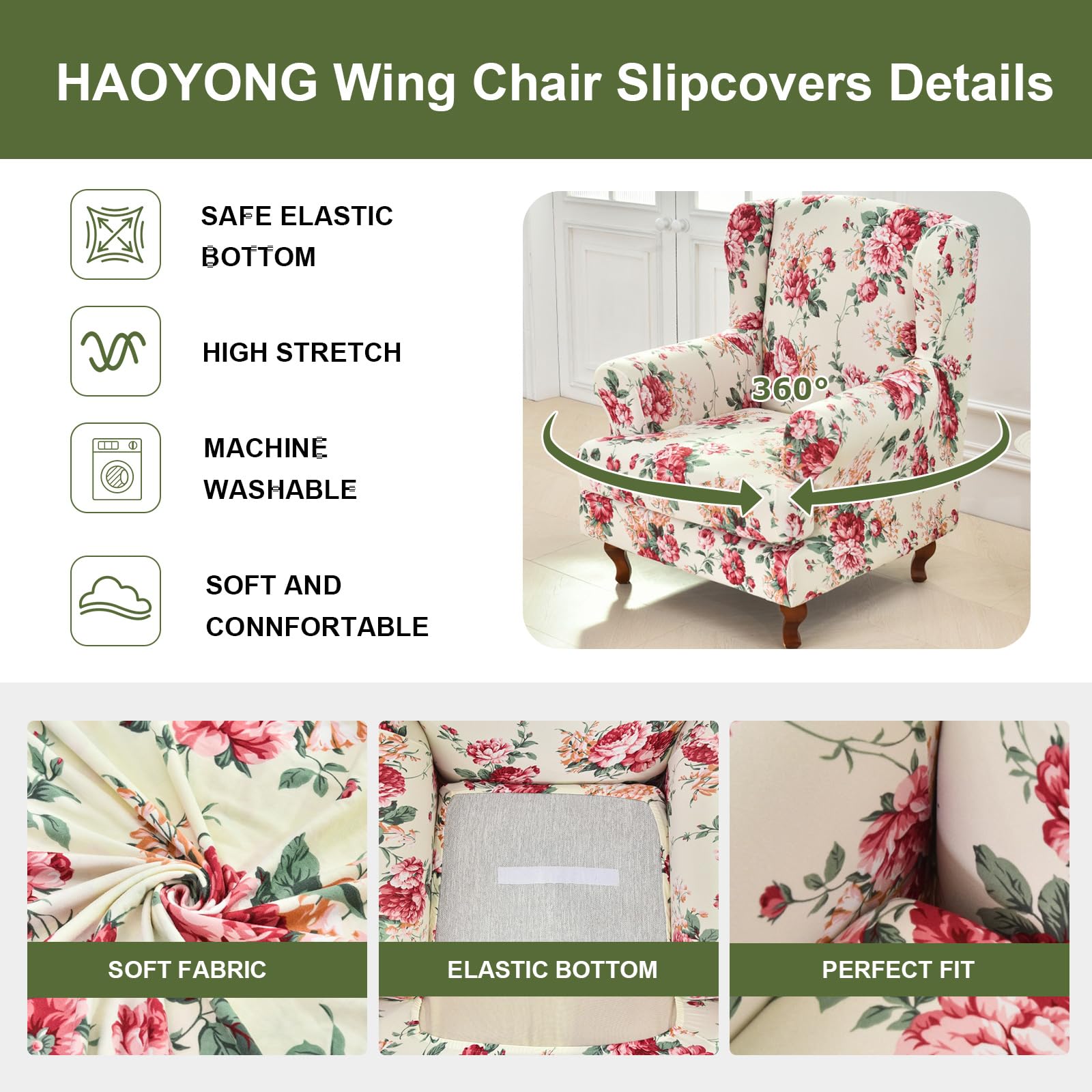 HAOYONG chair cover size guide for proper fit