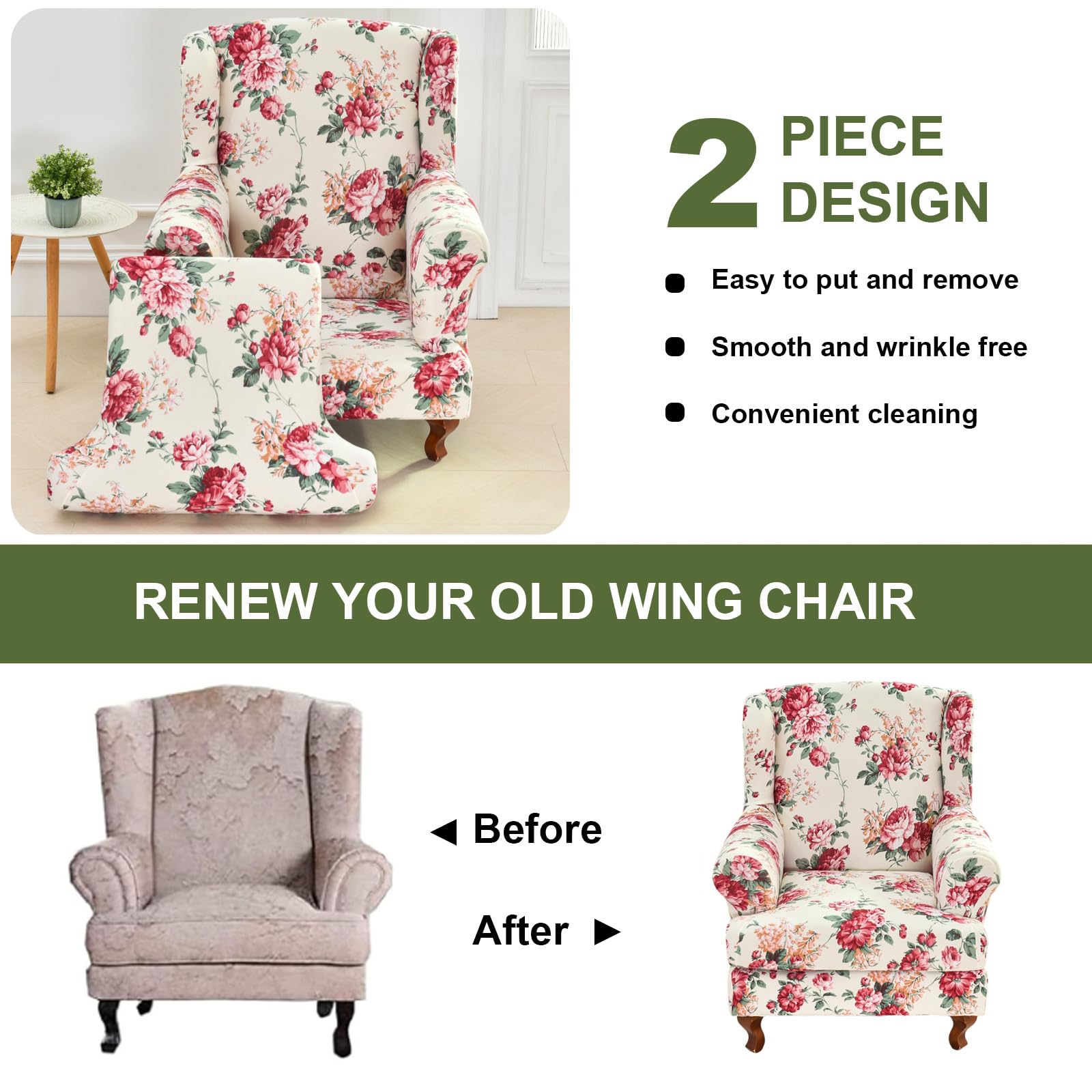 HAOYONG slipcover enhances living room or bedroom decor