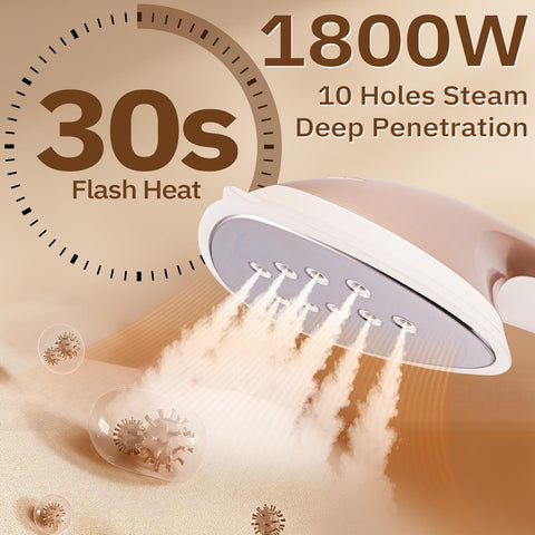 HAPAIS steamer 2L tank providing long-lasting steam for bedding and curtains.