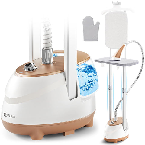 HAPAIS steamer with 30s heat-up for quick wardrobe refresh