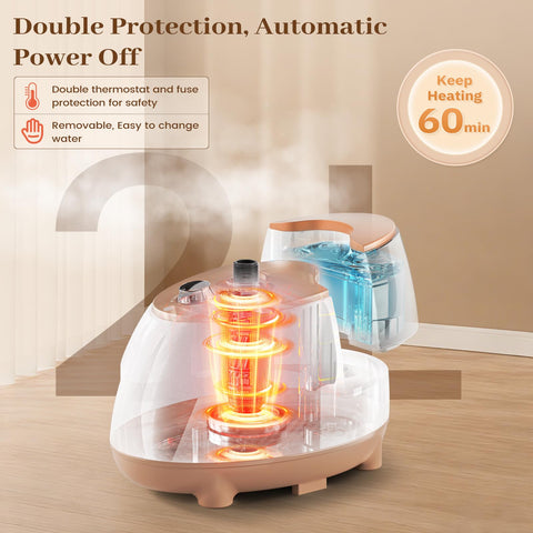 HAPAIS anti-scald hose safely guiding steam near delicate fabrics.