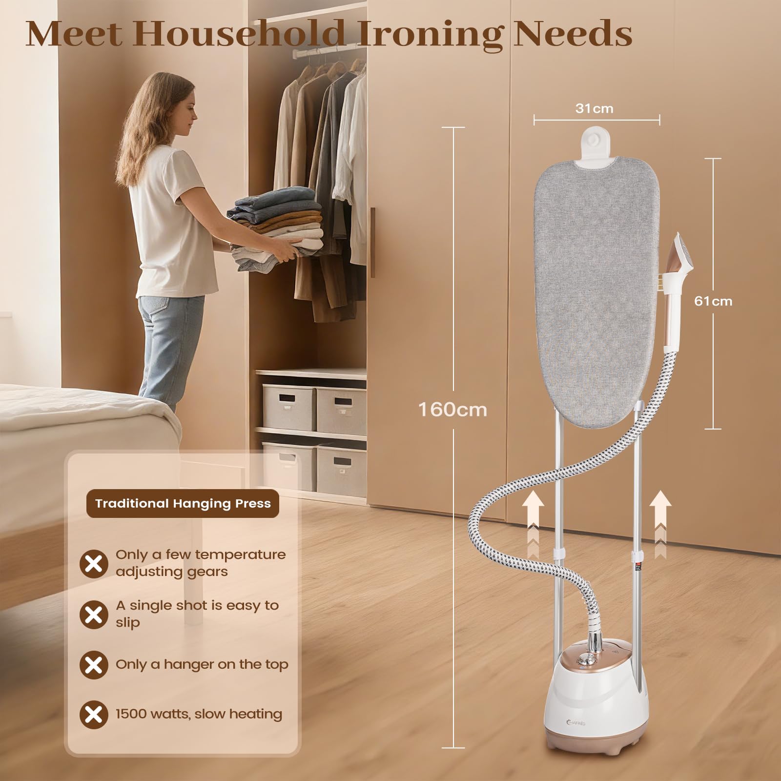 HAPAIS foldable design stored neatly in a compact closet.