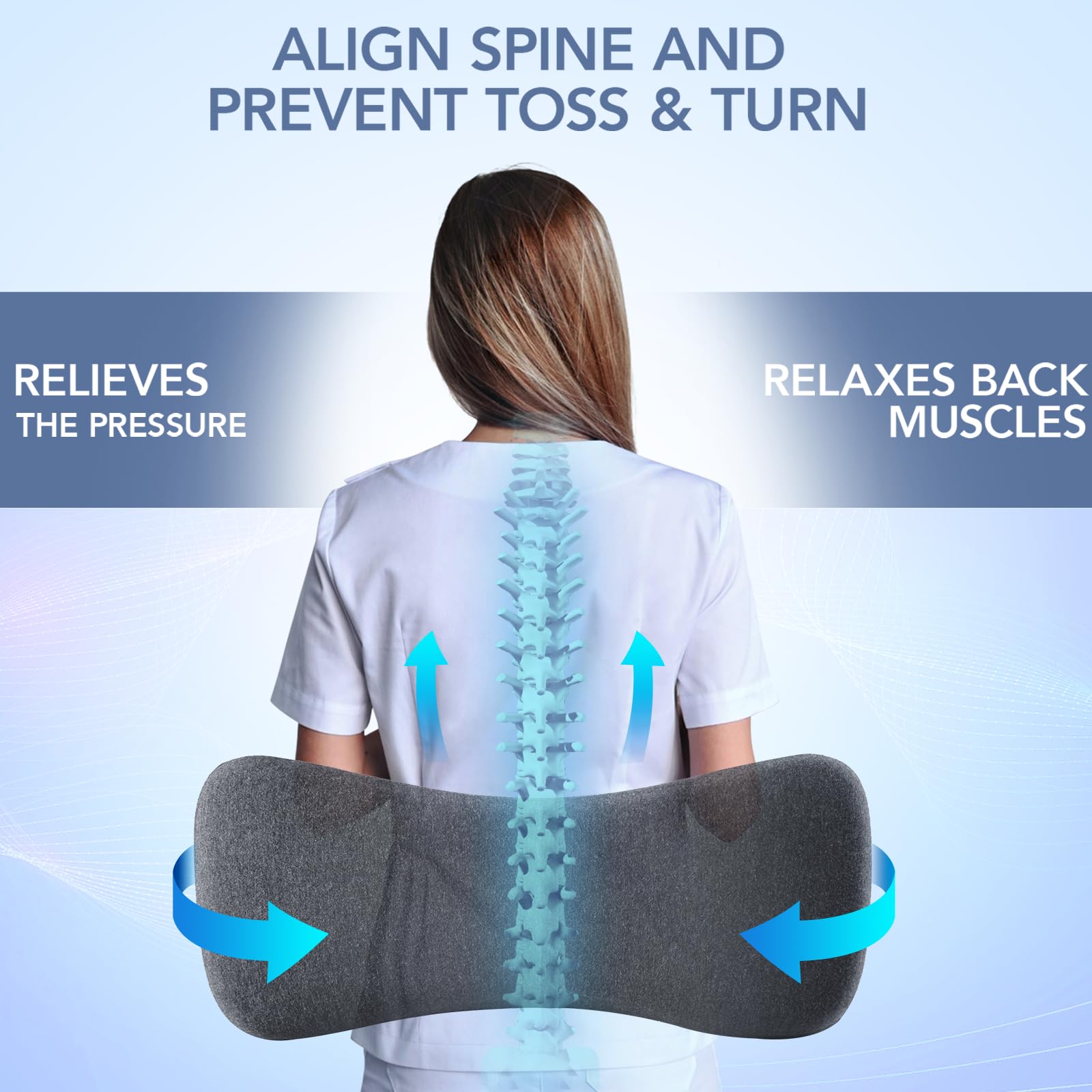 Hapiclody memory foam core adapts to your body for comfort.