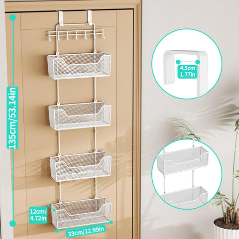 HapiRm bathroom storage organized with towels and cosmetics