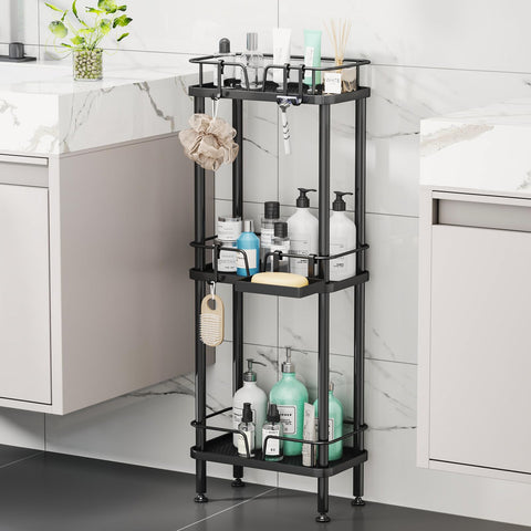 HapiRm black stainless-steel caddy adds a sleek, rust-resistant touch