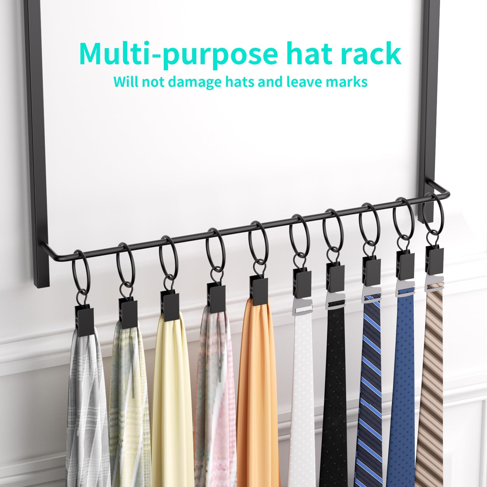 HapiRm door-hanging cap storage holds up to 26 caps with sturdy design.