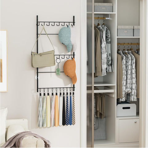 HapiRm closet hat organizer wall-mount saves space in small rooms.