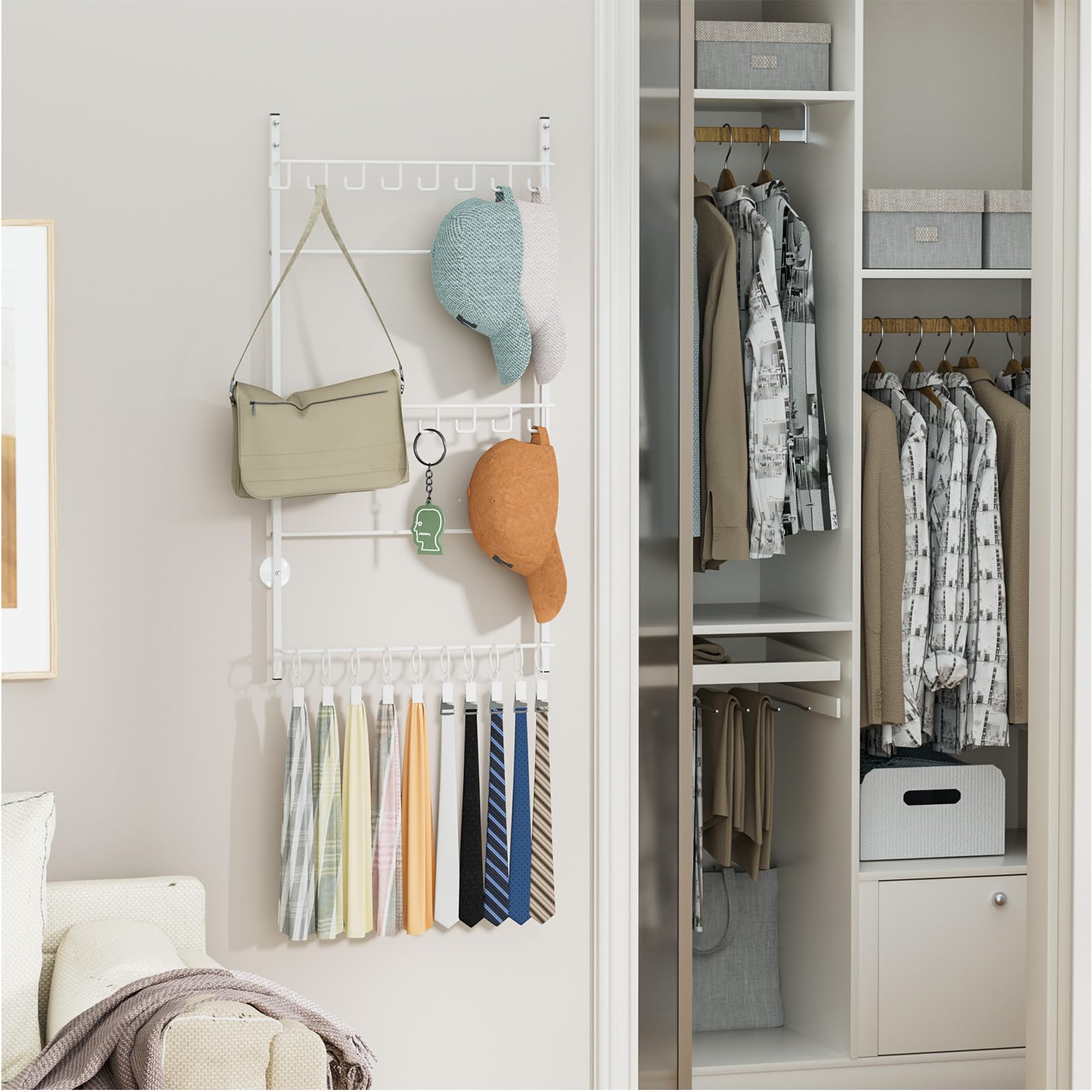 HapiRm decorative and functional hat display for a tidy room