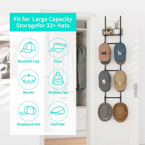 Door-mounted HapiRm hat rack installed on a doorway