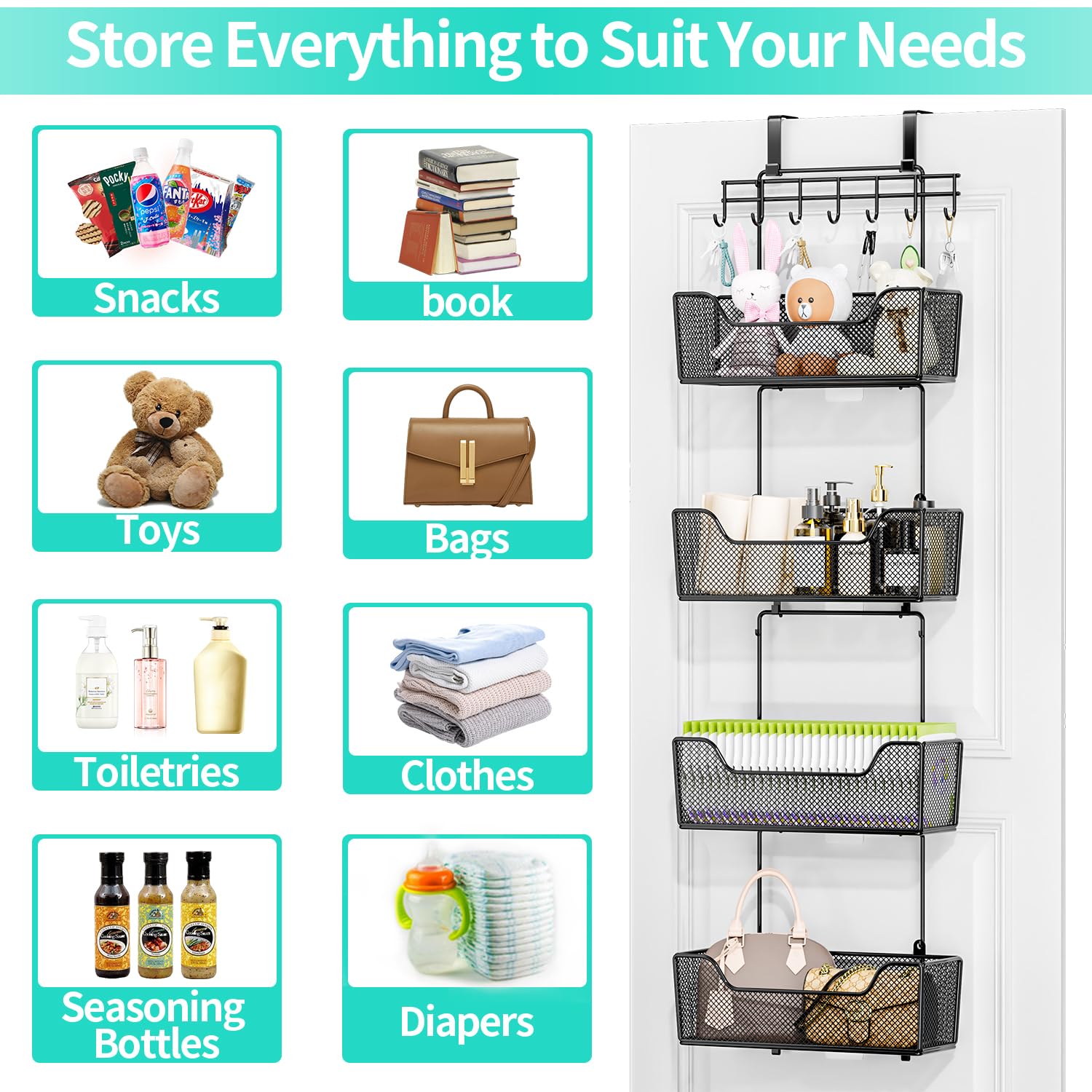 HapiRm kitchen pantry storage keeps spices organized and within reach.