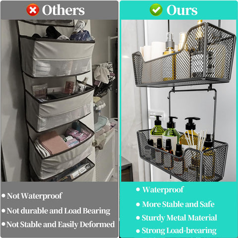 HapiRm door organizer featuring mesh baskets ideal for small items and accessories.