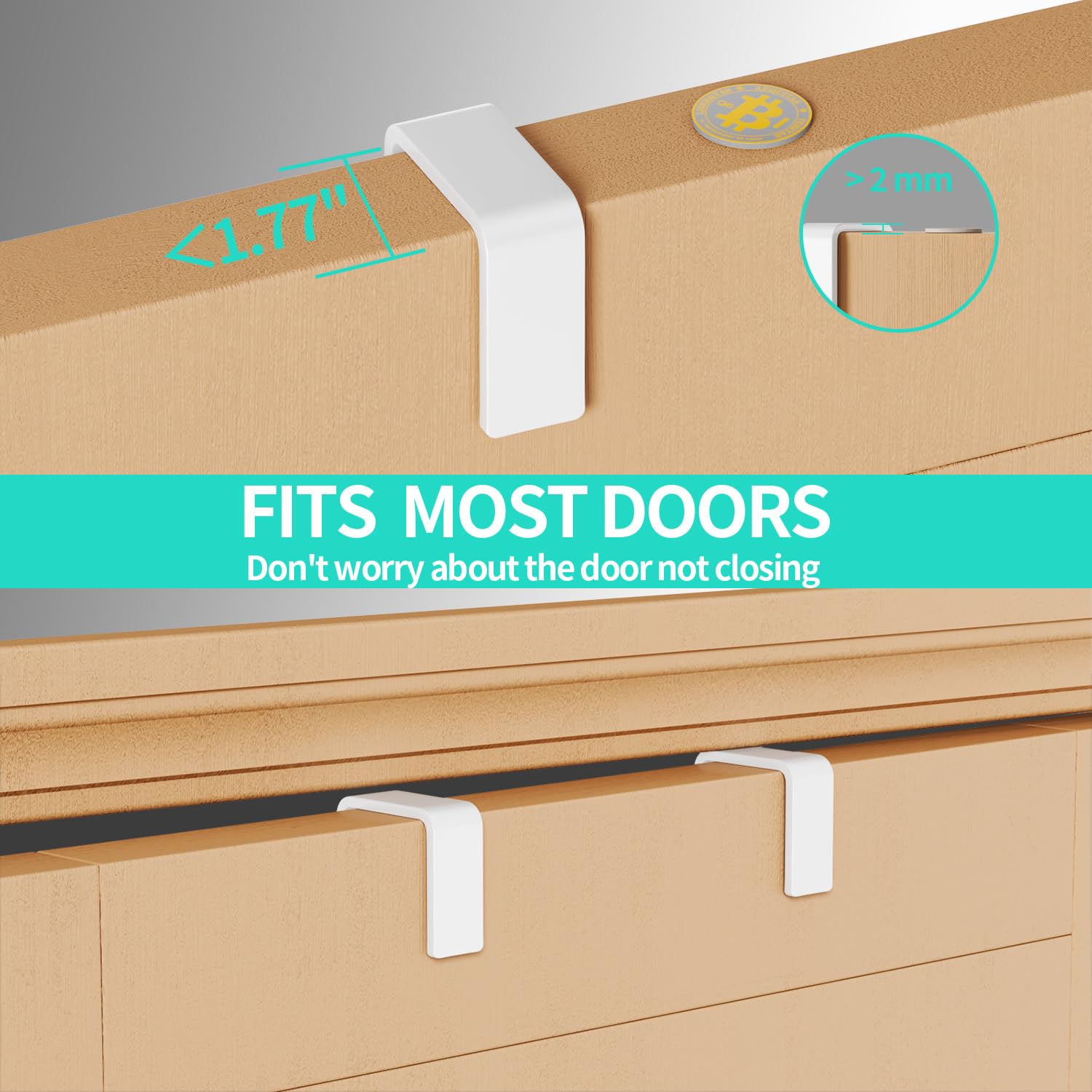 HapiRm door organizer installed without tools secured with glue