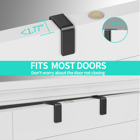 HapiRm back-of-door storage installs without tools for quick setup.