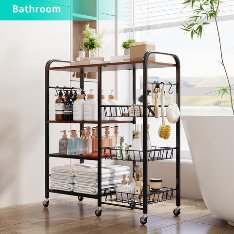 HapiRm durable metal and wood construction supporting heavy appliances.