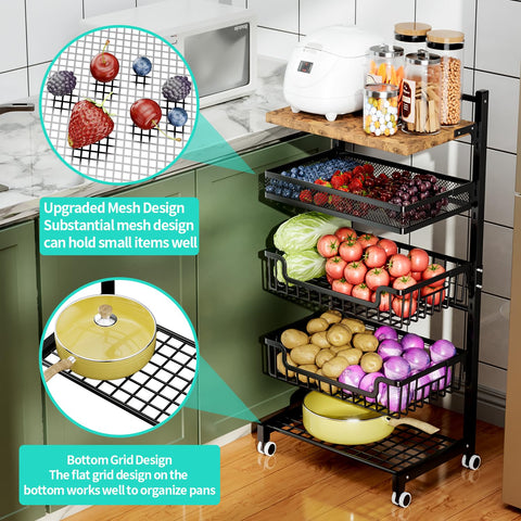 HapiRm mesh design baskets promote airflow for freshness