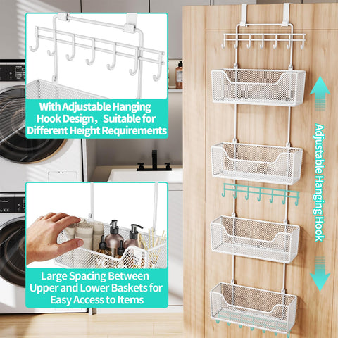 HapiRm door organizer showing adjustable coat hook in use