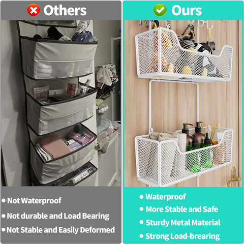 HapiRm over door organizer with mesh baskets for small items