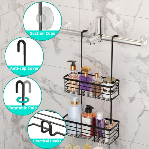 HapiRm over-door installation demonstrates versatile mounting for any shower space.