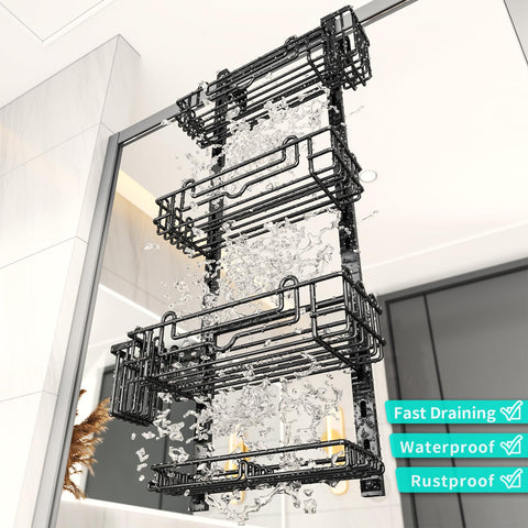 Stainless steel 304 finish resists rust in wet bathroom conditions with HapiRm.