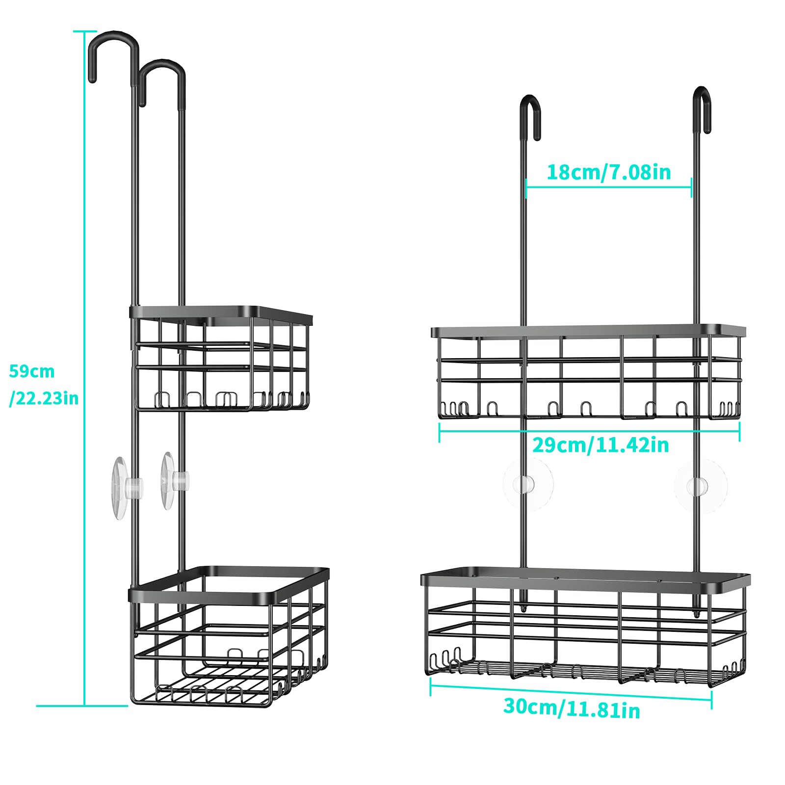 HapiRm suction cups provide extra stability when loaded.