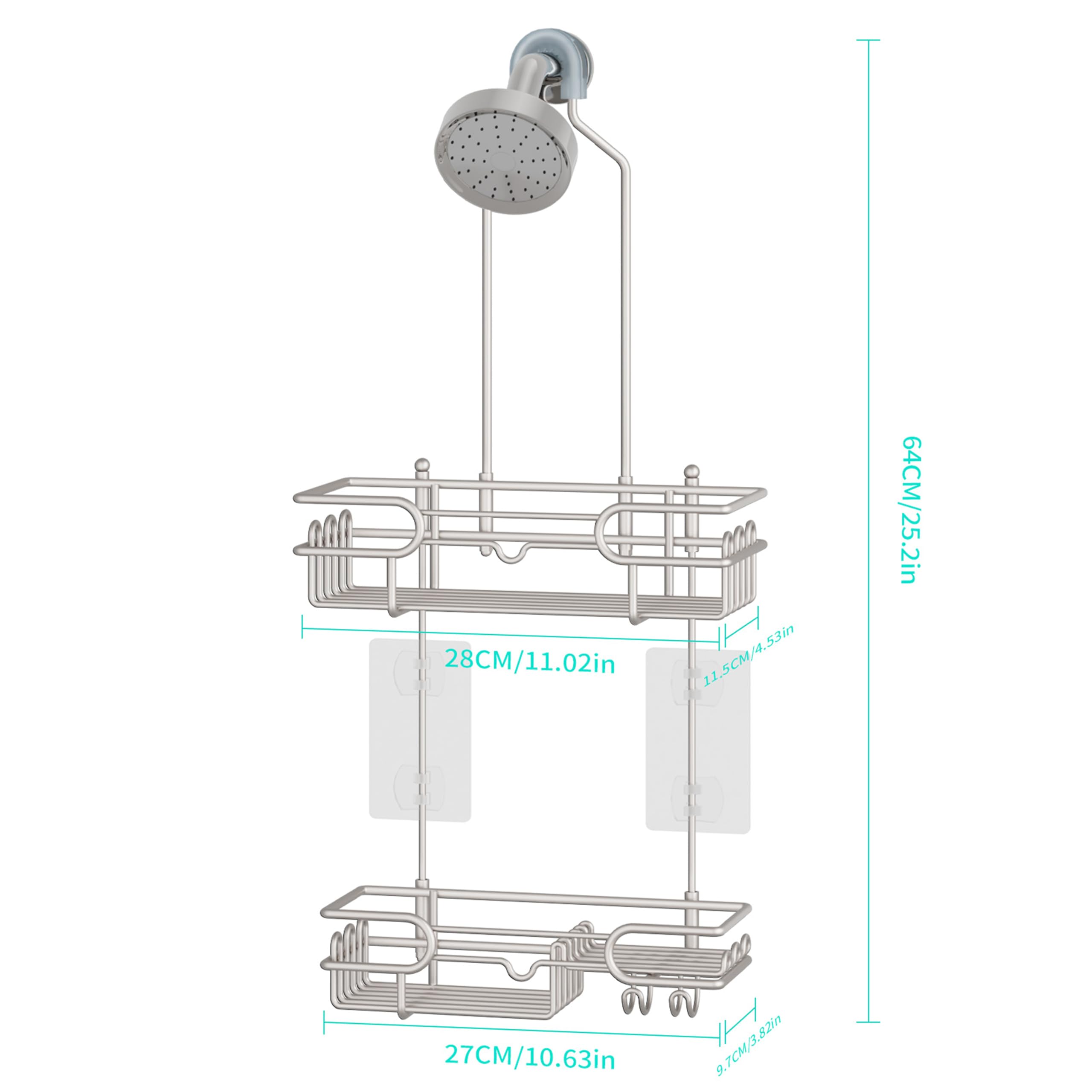 hapirm twelve hooks offer ample space for towels and tools.
