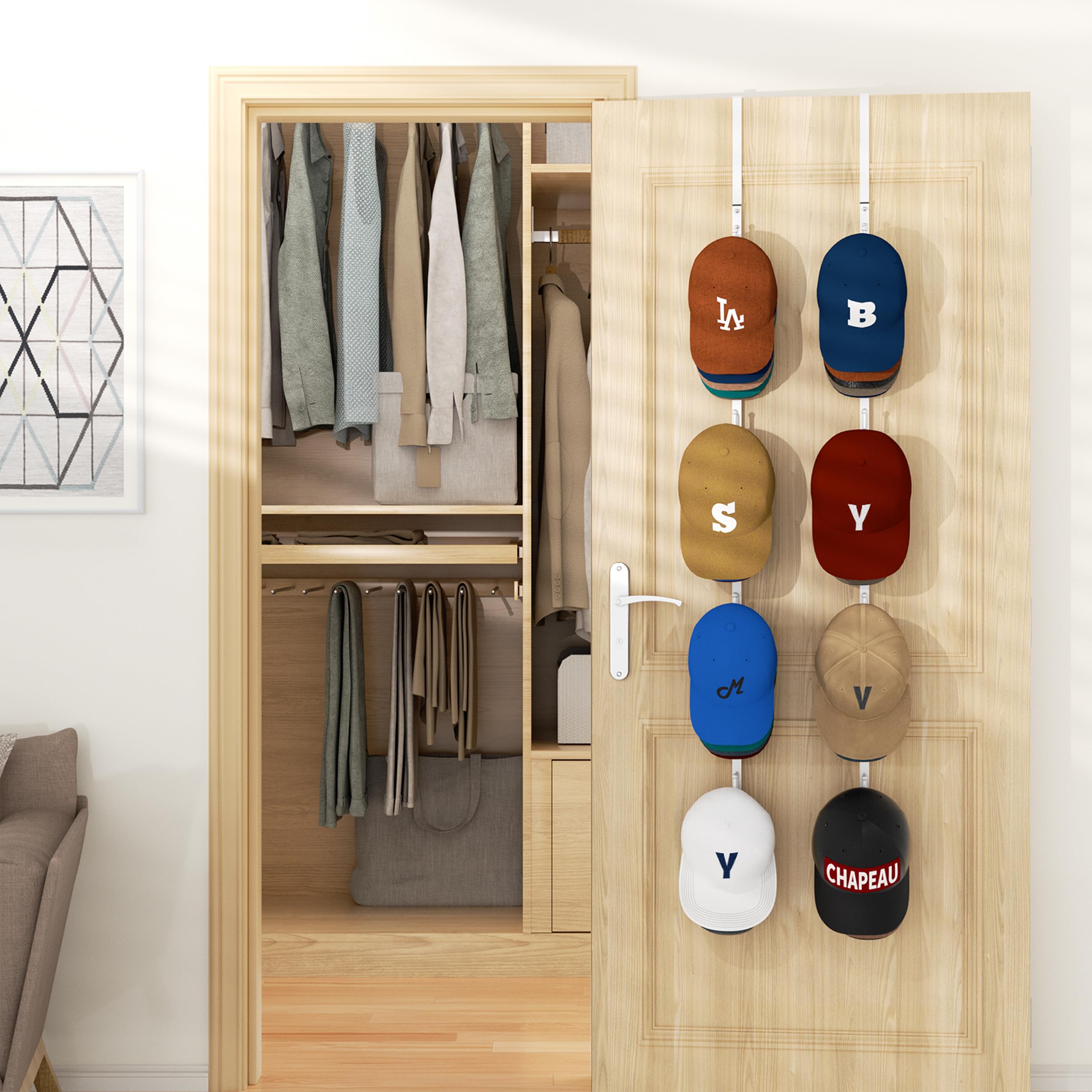 HapiRm sturdy metal hooks support daily use without slipping.