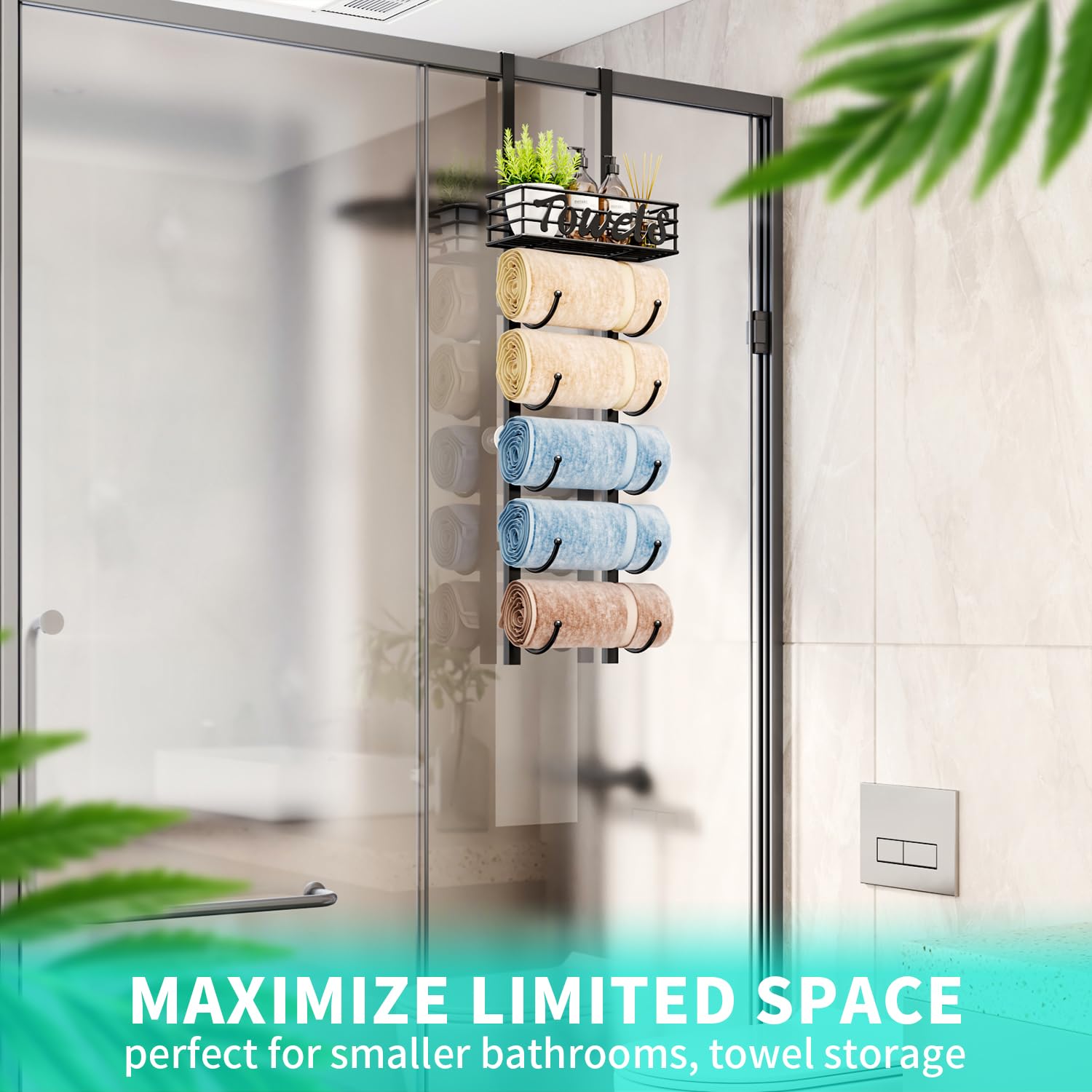 HapiRm black finish adds a modern decorative touch to bathrooms.